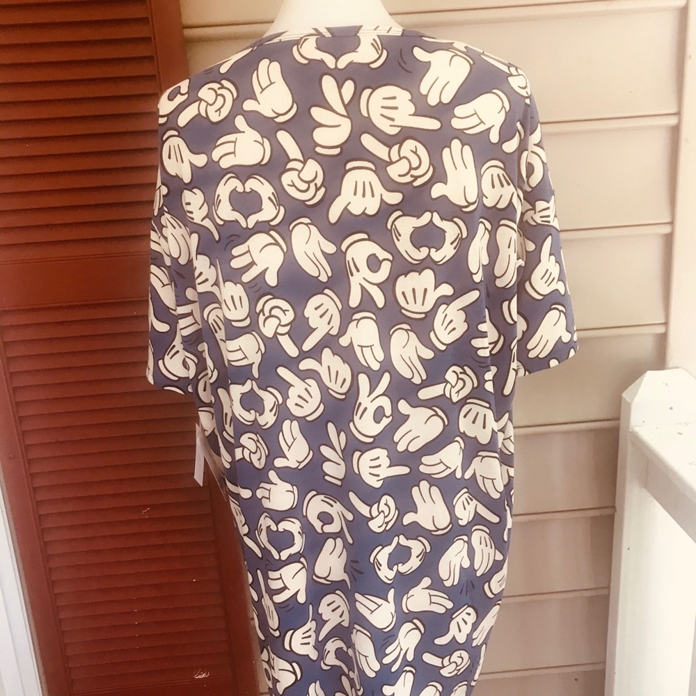 LuLaRoe Disney Mickey Hands Irma Top M FREE SHIP - Picture 3 of 5